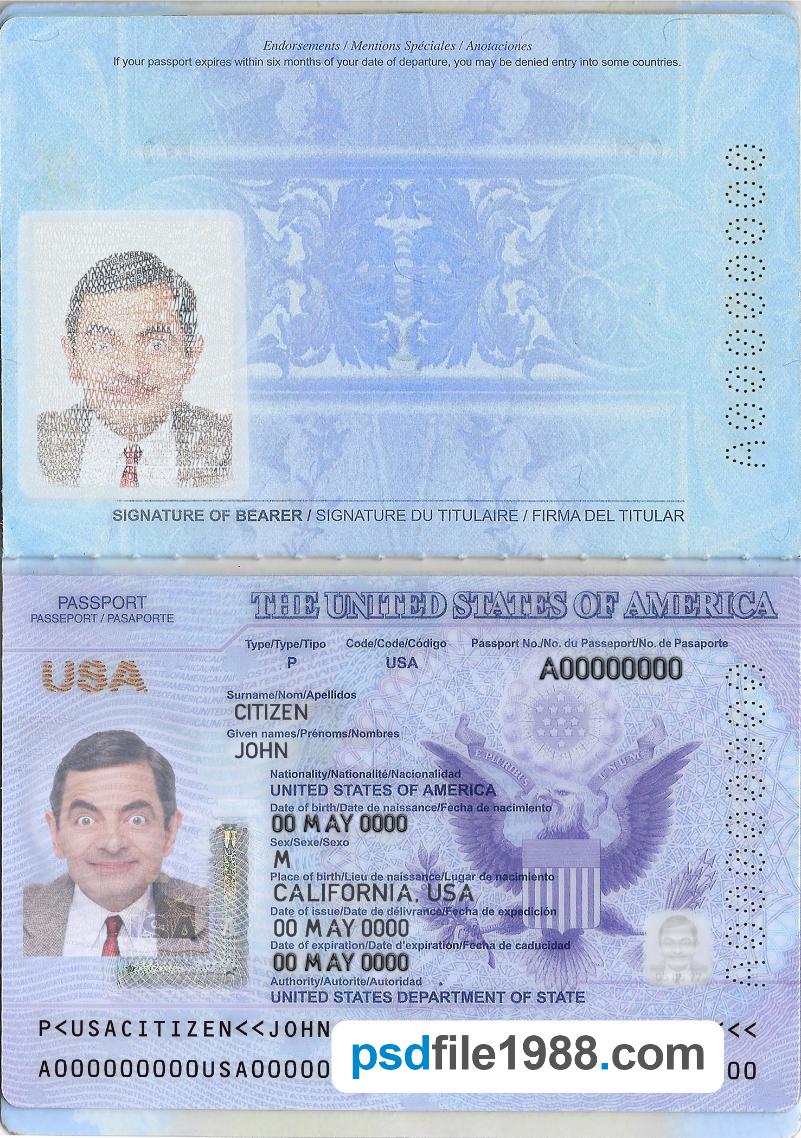 USA Passport New 2020